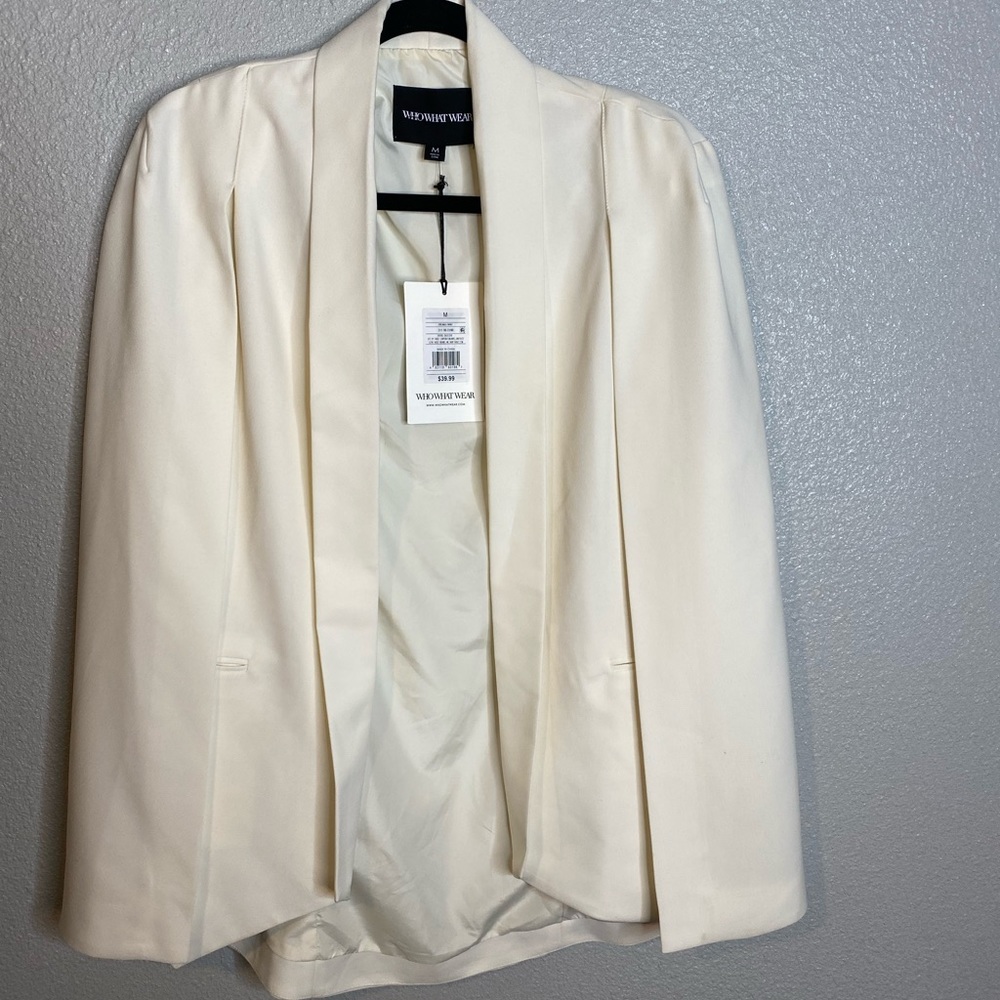 Off White Cape Blazer, Who What Wear brand